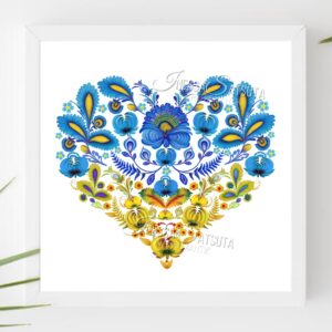 Цифрова картина серце петриківка